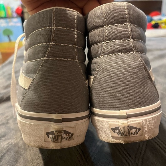 Vans Gray and White Skateboarding High-Tops - Picture 4 of 7